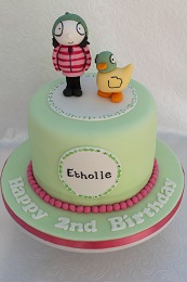 sarah and duck birthday cake